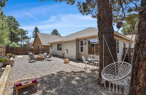 Ponderosa Trails House | Take Me To The Mountains Game Room Fire Pit Fenced Yard Dog Friendly