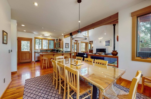 Black Butte Ranch House | Tree-lined home with private hot tub, resort pools, hot tubs, & gym