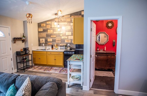 El Cajon Apartment | Vibrant Bohemian Loft Apartment with Shared Pool, Garden & Colorful Murals