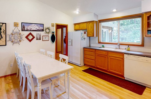 Anderson Island House | Water-view home & bunkhouse with lake access, canoe, kayaks, firepit, & W/D