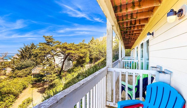 Dog Friendly Studio with Ocean Views and Balcony Close to the Beach