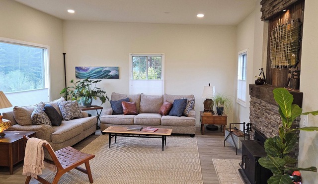 Farmhouse with 280 degree meadow views and amazing back patio.
