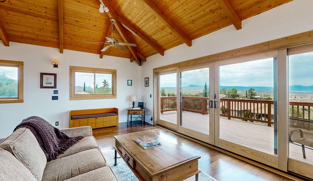 Full property with large deck, mountain views, & amazing sunsets