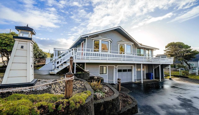 Homey dog friendly house with partial ocean views gas fireplaces and gas grill