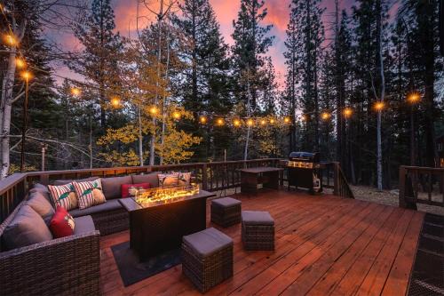 River Rock House Deck Forest Views