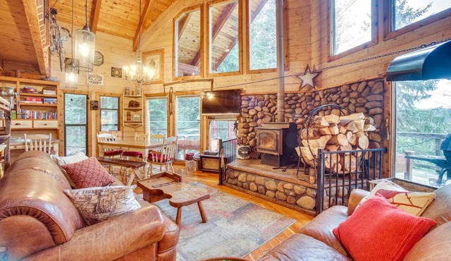 ‘Roots Rustic Retreat:’ Tree-Lined Cabin in McCall