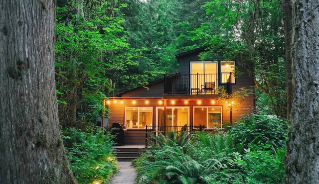 Sauk River Cabins Hot Tub Firepit