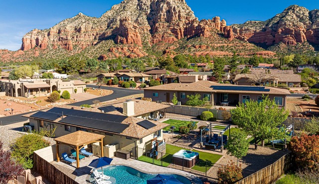 Sedona Splendor: A luxurious 3BR home in West Sedona with stunning red rock views.