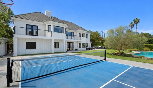 Serene Los Angeles Private Gated Estate with Resort-Style Yard Pool + Pickleball