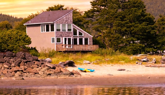 The Bay House | Siletz Bay Nearby | Fireplace