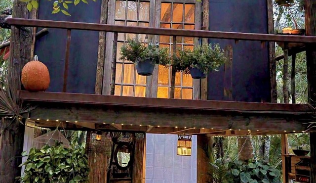Tiny Off Grid TREEHOUSE with AC