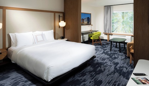 Suite, 1 King Bed with Sofa bed, City View (Mobility/Hearing Access, Roll-In Shwr)