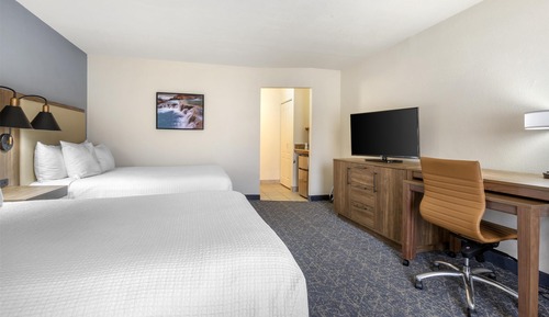 Standard Room, 2 Queen Beds, Non Smoking, Refrigerator & Microwave