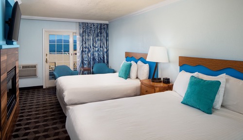 Premium Double Room, 2 Queen Beds, Beach View
